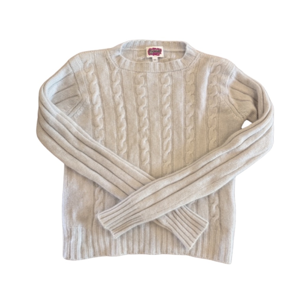 Leggiadro Cashmere Cable Crewneck Sweater - Light Beige
